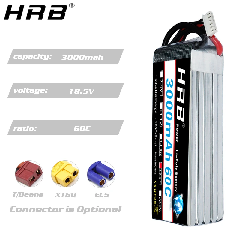 HRB lipo Battery 2S 3S 4S 6S 5 - 4S Lipo Battery 14.8V 6000Mah recension och pris